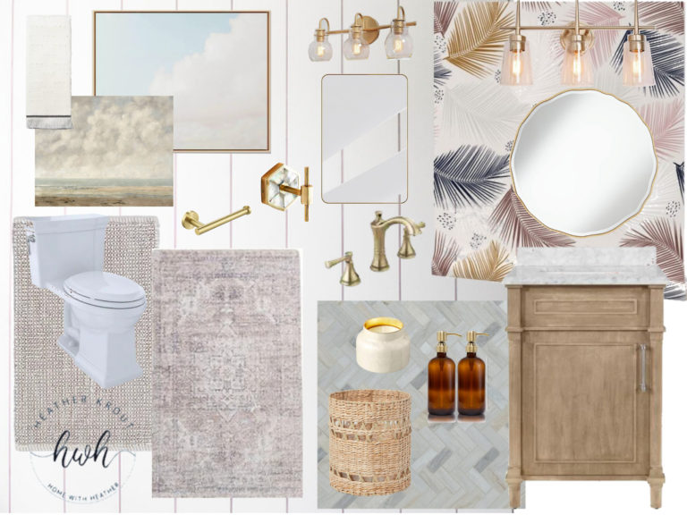 The Secret Step To Planning Your Home Projects & Powder Room Mood Board Inspiration & Sources