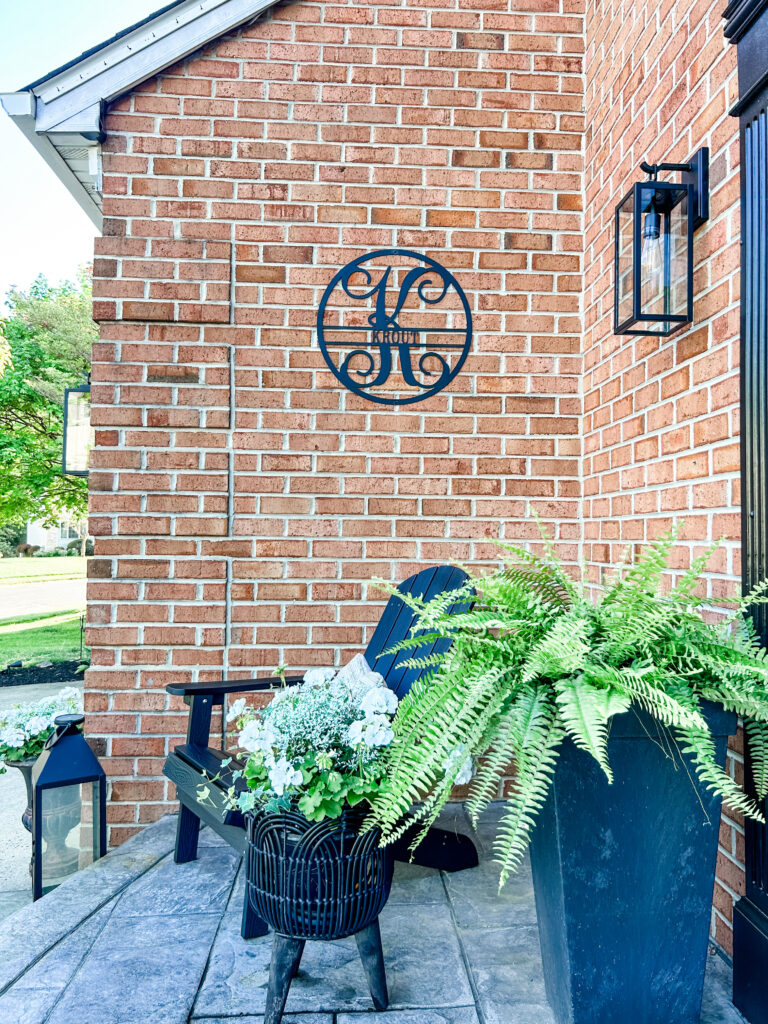 Welcoming Front Porch personalized outdoor metal sign