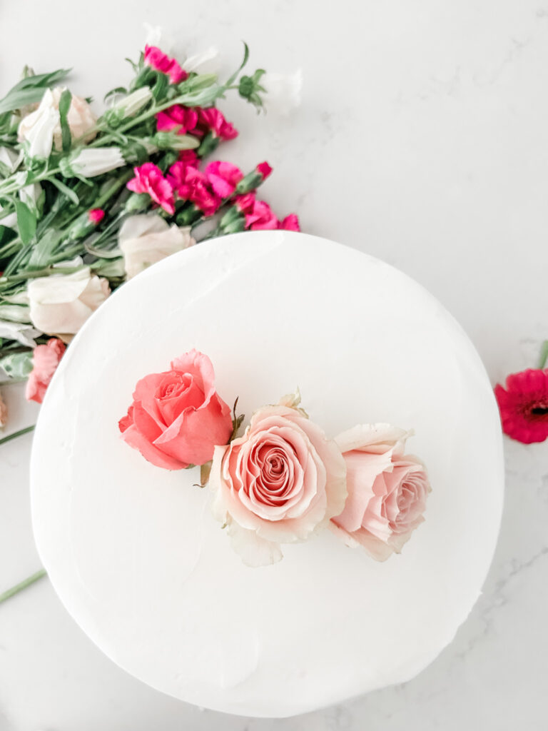 DIY Cake Decorating with flowers