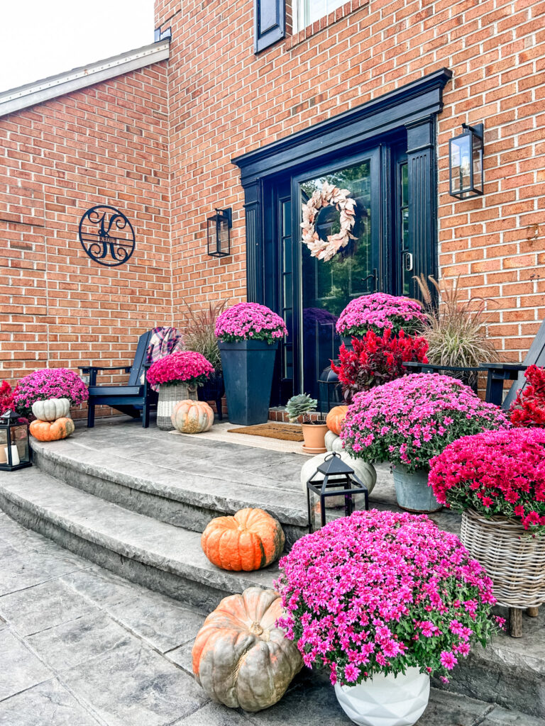 Front porch fall makeover